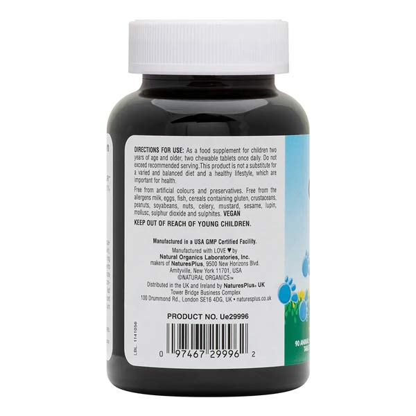 Natures Plus Animal Parade Chewable Calcium Vanilla Sundae Flavour 90 Tablets