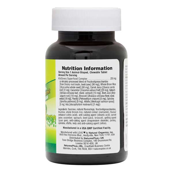 Natures Plus Animal Parade Kid Greenz Tropical Fruit Flavour 90