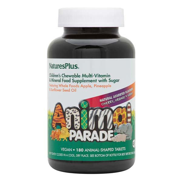 Natures Plus Animal Parade Cherry, Orange, Grape 180 Chewables