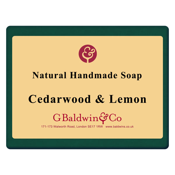 Baldwins Luxury Handmade Cedarwood & Lemon Soap 100g