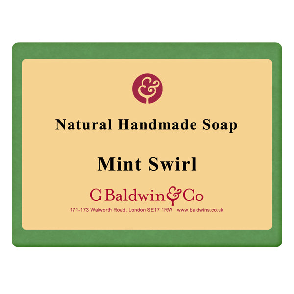Baldwins Luxury Handmade Mint Swirl Soap 100g