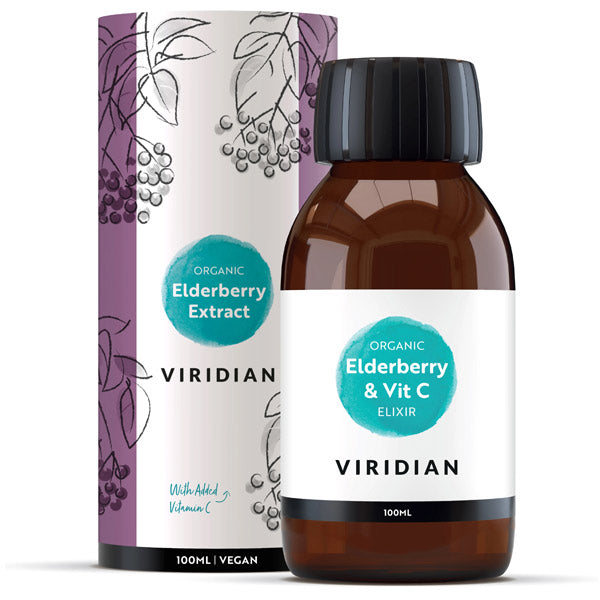 Viridian Organic Elderberry Extract with Vitamin C 100ml