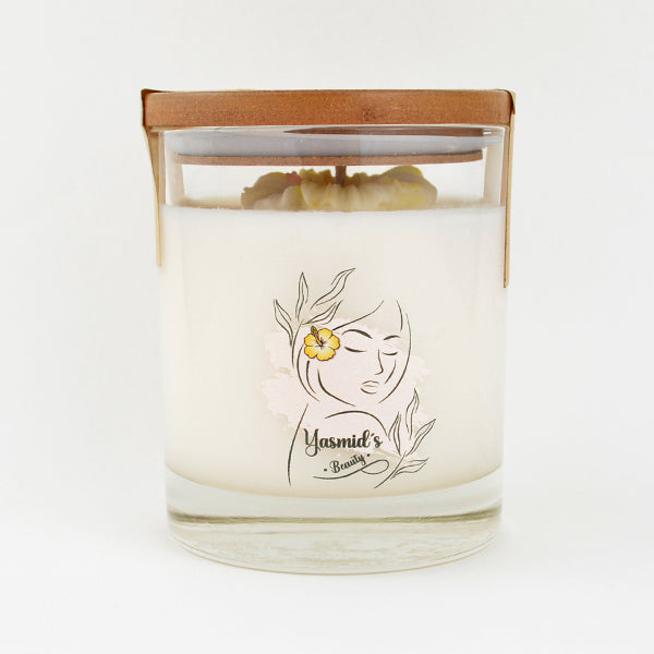 Yasmid's Beauty Petitgrain Essential Oil Soy Wax Candle 200g.