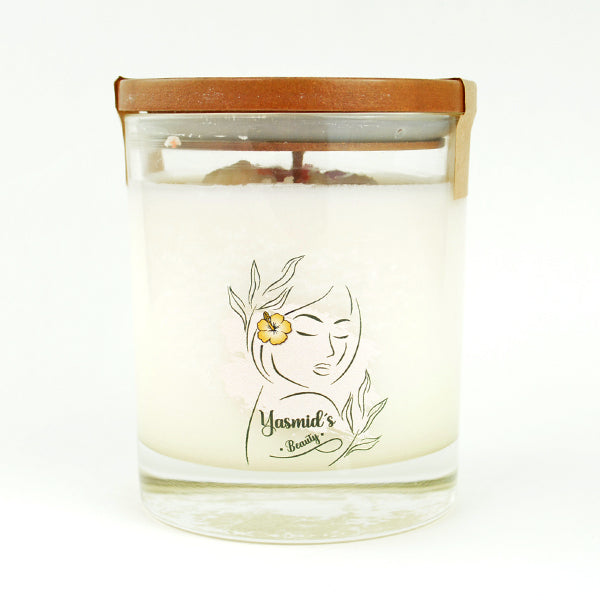 Yasmid's Beauty Sweet Orange Essential Oil & May Chang Essential Oil Soy Wax Candle 200g.