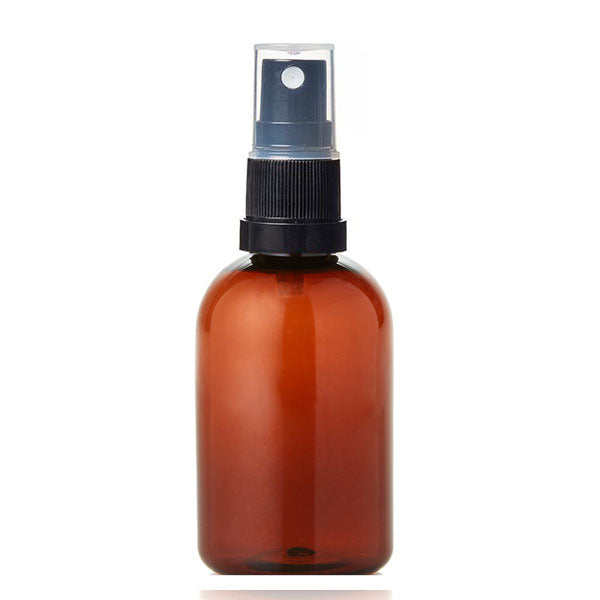 Plastic Amber (PET) Bottles with Spray Atomisers 50ml