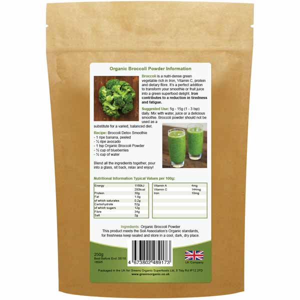 Golden Greens Organic Broccoli Powder 200g