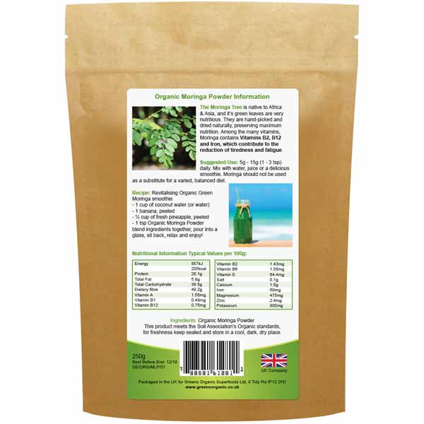 Golden Greens Organic Moringa Powder