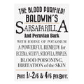 Baldwins Vintage Poster 'sarsaparilla'