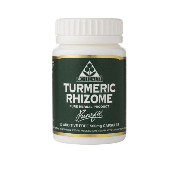 Bio-health Turmeric Rhizome 500mg 60 Vegetarian Capsules