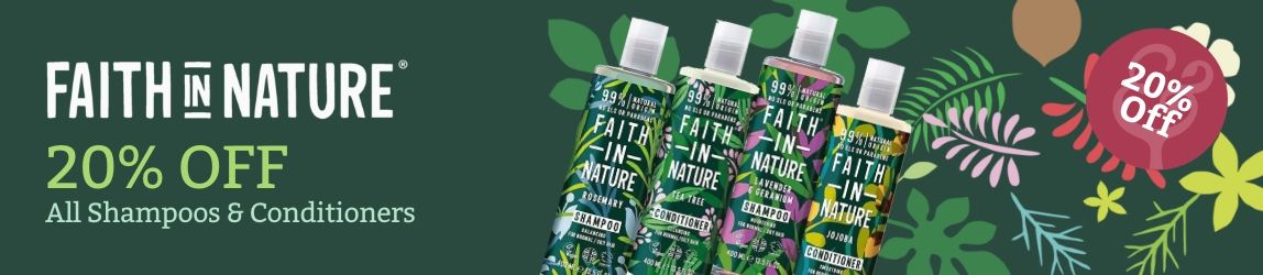 20% off Faith in Nature Shampoo and Conditioners