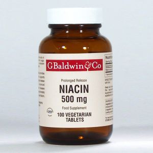 Baldwins Niacin 500mg (prolonged Release) 100 Tablets