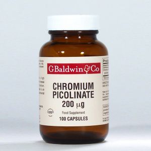 Baldwins Chromium Picolinate 200mcg 100 Capsules