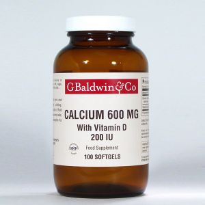 Baldwins Calcium 600mg With Vitamin D 200 Iu 100 Softgels
