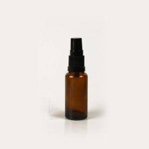 Alpha Amber Glass Bottles With Lotion Pump 25ml