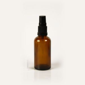 Alpha Amber Glass Bottles With Lotion Pump 50ml