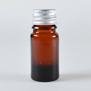 Alpha Amber Glass Bottles with Silver Cap 5ml