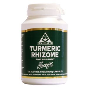 Bio-health Turmeric Rhizome 500mg 120 Vegetarian Capsules