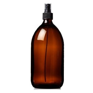 Plastic Amber (PET) Bottles 1000ml With Spray Atomiser