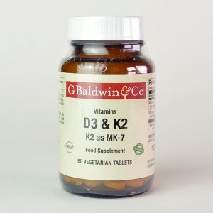 Baldwins Vitamin D3-K2 60 Tablets