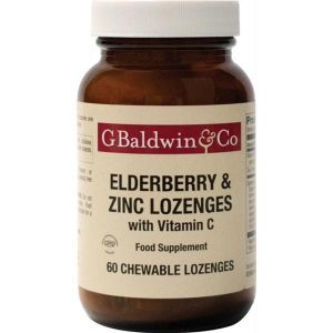 Baldwins Zinc & Elderberry 60 Vegetarian Lozenges