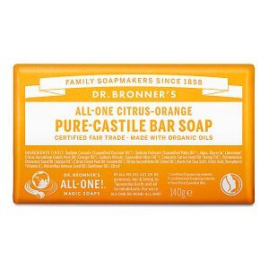 Dr Bronner All-One Citrus Orange Pure-Castile Bar Soap 140g