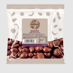 Biona Organic Milk Chocolate Raisins 60g