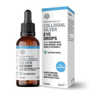Nature's Greatest Secret Colloidal Silver Eye Drops with Euphrasia Hyaluronic Acid MSM & Vitamin C