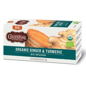 Celestial Seasonings Organic Ginger & Turmeric 20 tea bags