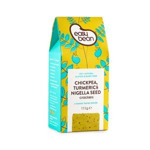 Easy Bean 100% Naturally Gluten Free & Dairy Free Chickpea Turmeric & Nigella Seed Crackers 150g