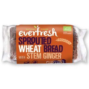 Everfresh Organic Sprouted Wheat Bread with Stem Ginger 400g