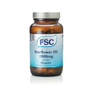 FSC Starflower Oil 1000mg 20% GLA 60 Gelatine Capsules