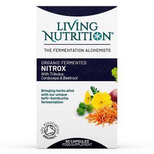 Living Nutrition Nitrox Organic & Fermented Tribulus Cordyceps & Beetroot 60 caps