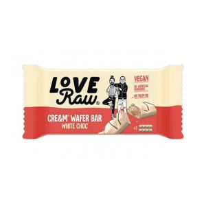 LoveRaw Vegan Cream Filled Wafer Bar with White Chocolate 45g