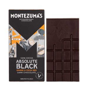 Montezuma Absolute Black with Orange & Cocoa Nibs 90g