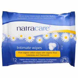 Natracare - Intimate wipes Pure Cotton Organic 12 wipes