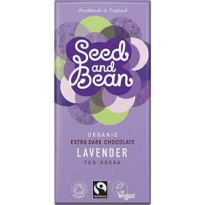 Seed & Bean Extra Dark Organic Chocolate with Lavender 75g