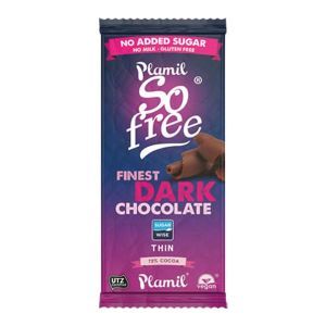 Plamil So Free Finest Thin Dark Chocolate No Added Sugar 80g