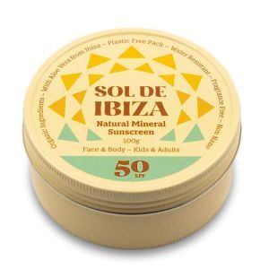 Sol De Ibiza Natural Mineral Sunscreen Face & Body SPF 50 100g