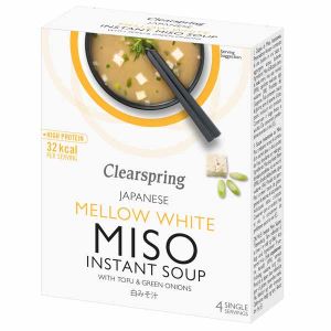 Clearspring Mellow White Miso Instant Soup With Tofu 4x10g Sachets