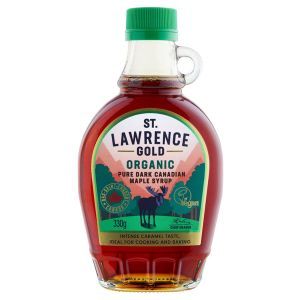 St Lawrence Gold Organic Grade A Dark Maple Syrup 330g
