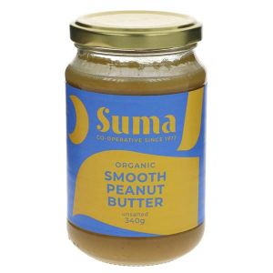 Suma Organic Smooth Peanut Butter unsalted 340g