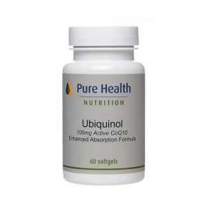 Pure Health Nutrition Ubiquinol 100mg Active CoQ10 60 Softgels