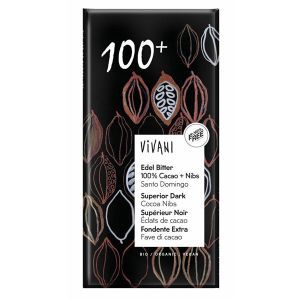 Vivani 100% Cacao + Nibs 80g