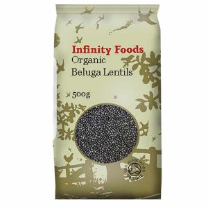Infinity Foods Organic Beluga Black Lentils 500g