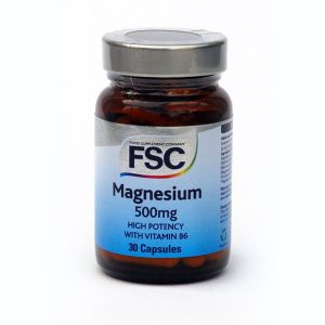 FSC Magnesium 500mg with B6 5mg 30 Vegetarian Capsules