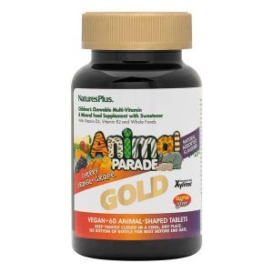 Natures Plus Animal Parade Gold Chewable Assorted Flavours Multi Vitamin And Mineral 60 Tablets