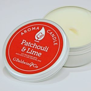 Baldwins Patchouli And Lime Aroma Candle 105g