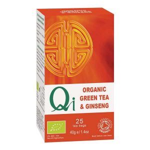 Qi Organic Green Tea & Ginseng 25 Tea Bags