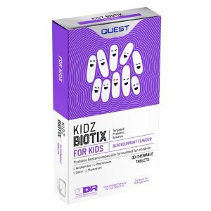 Quest Kidz Biotix 30 Vegan Chewable Blackcurrant Flavour Tablets