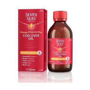 Seven Seas Omega 3 Cod Liver Oil Orange Flavour with Vitamin D